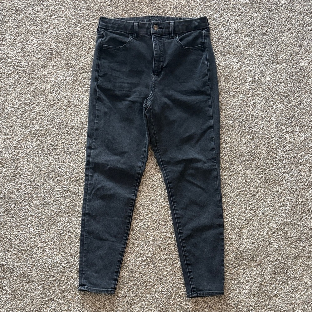 American Eagle Outfitters Black Curvy Super Hi-Rise Jegging